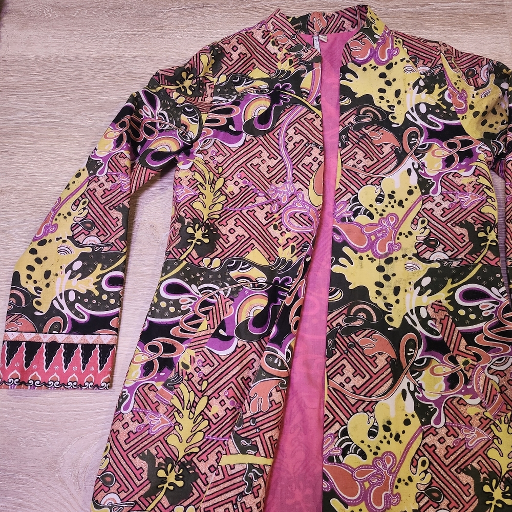 Splater Shapes Vibrant Multicolor Patterned Jacke… - image 2